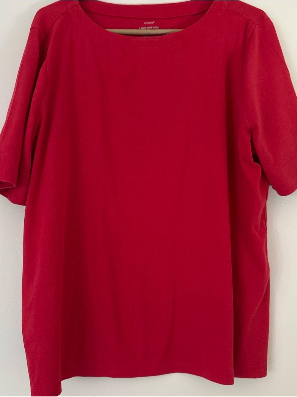 CJ Banks Ladies Red Short Sleeve Crewneck Tee